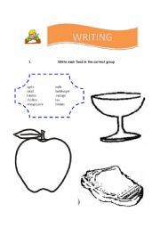 English worksheet: Food