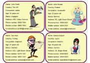 Personal Information Cards 4/4