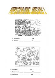 English Worksheet: PREPOSITIONS AND LANDSCAPES
