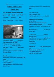 English Worksheet: Music Listening based on the classic Bonnie Tyler song: 