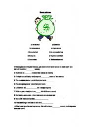 English worksheet: Money Phrases