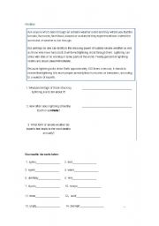 English Worksheet: weather