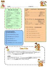 English Worksheet: PRESENT CONTINUOUS