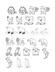 English worksheet: animals flashcards