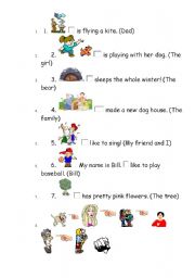 English Worksheet: Pronouns