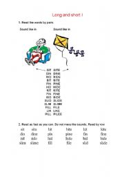 English Worksheet: Long Vowel with Final e Part 2 (I)