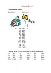 English worksheet: Long Vowel with Final e Part 2 (I)