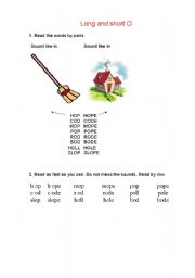 English Worksheet: Long Vowel with Final e Part 3 (O)