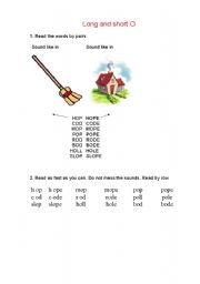 English worksheet: Long Vowel with Final e Part 3 (O)