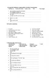 English Worksheet: will future