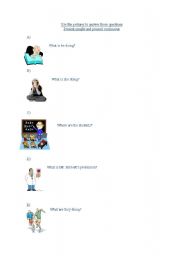 English Worksheet: Present simple and present continuous