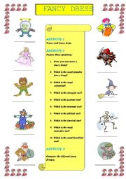 English Worksheet: Fancy dresses