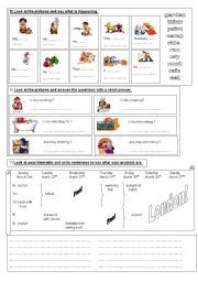 English Worksheet:  present continuous