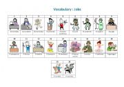 English Worksheet: jobs pictionary