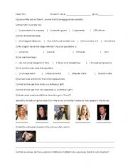 English worksheet: Movies activity