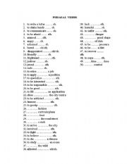 English Worksheet: Phrasal verbs