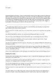 English worksheet: reading comprehension