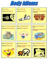 English Worksheet: Body Idioms