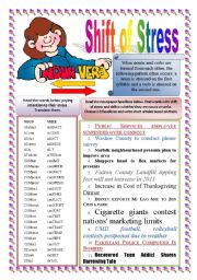 Shift of Stress: Nouns & Verbs