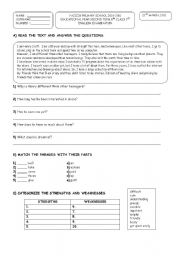 English Worksheet: SECOND TERM 8TH CLASS 1ST ENGLISH EXAMINATON