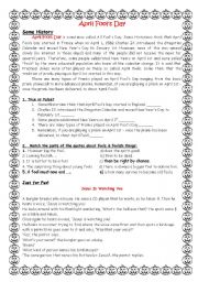 English Worksheet: April Fools Day