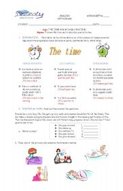 English worksheet: daily routien