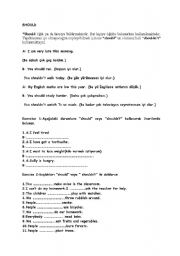 English Worksheet: should
