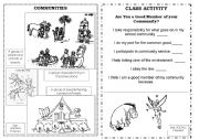 English worksheet: COMMUNITY