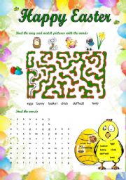 English Worksheet: Easter (editable with key)