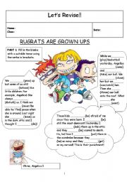 English Worksheet: RUGRATS ARE GROWN UPS!!