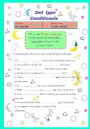 English Worksheet: 2nd type Conditionals, presentation and practice