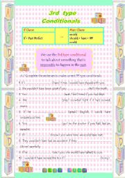 English Worksheet: 3rd type Conditionals, presentation and practice