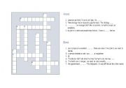 English Worksheet: Crossword Puzzle