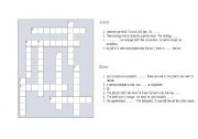 English worksheet: Crossword Puzzle