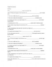 English Worksheet: SHOULD, CAN, LIKE