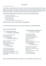 English Worksheet: Song Activity