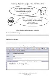 English Worksheet: Meeting different people (2)