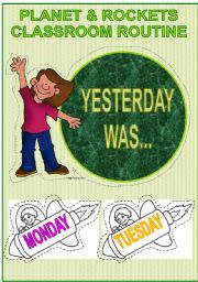 English Worksheet: DAILY CLASSROOM ROUTINE- Yesterday was