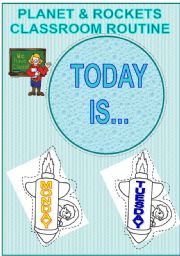 English Worksheet: DAILY CLASSROOM ROUTINE- Today is...