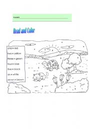 English Worksheet: Have Fun Coloring!