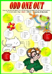 English Worksheet: ODD WORD OUT