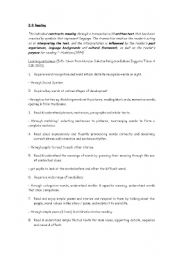 English Worksheet: READING