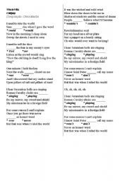 English Worksheet: Song Activity Viva La Vida - Cold Play