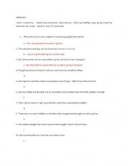 English worksheet: Doing Sentences
