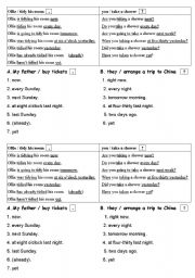 English Worksheet: Tense Review