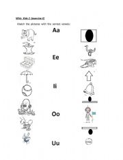 English worksheet: vowel phonics