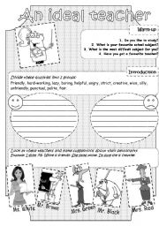 English Worksheet: describing an ideal teacher