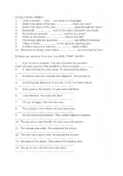 English Worksheet: Relative Clauses