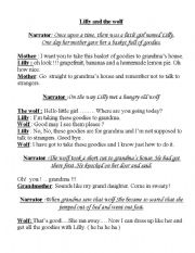 English Worksheet: Classroom play