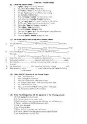 English Worksheet: present simple